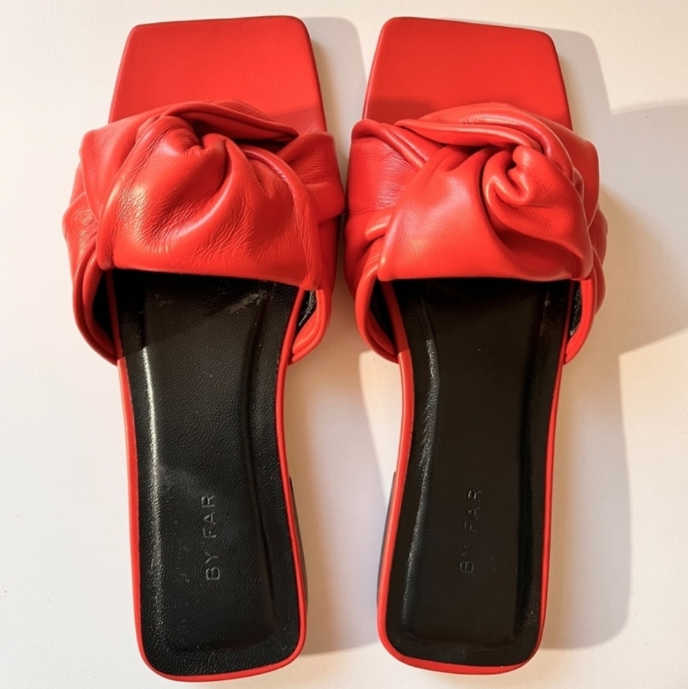 By Far Lima Knot-Detailed Slip-on Sandals size 6.5